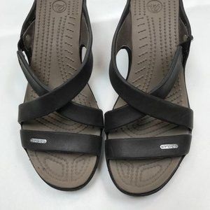 Grey Heeled Women's Crocs Sandles